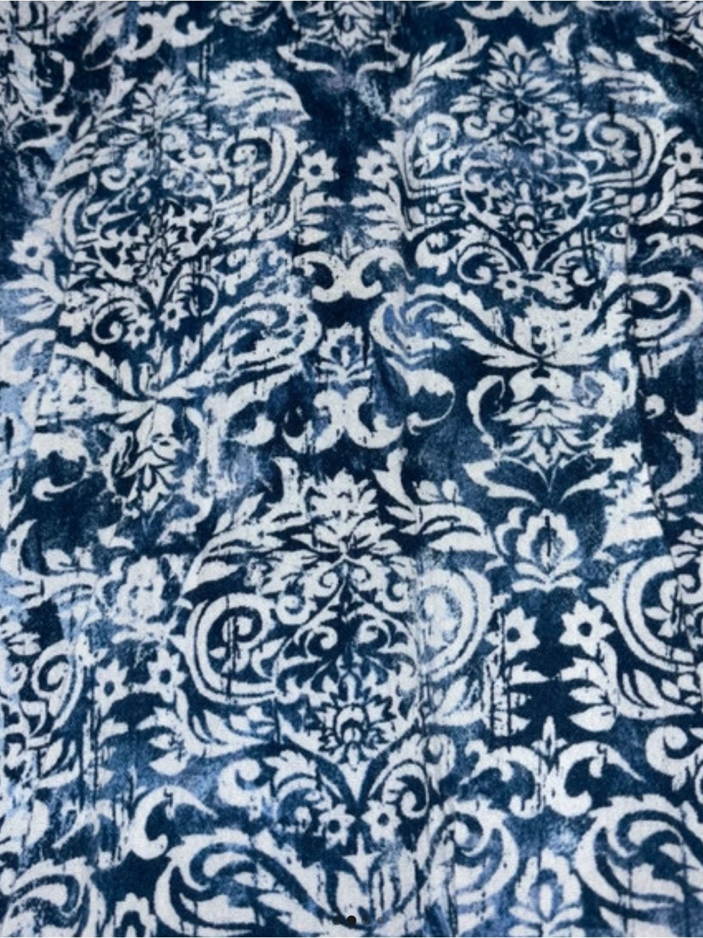 Laura Scott Navy and White Printed A-Line Skirt - Picture 2 of 3